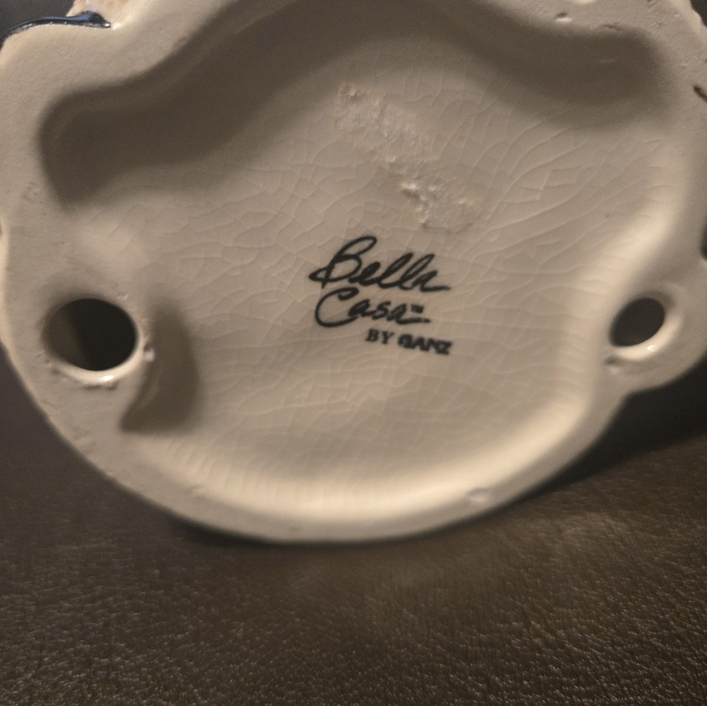 Ceramic Santa Candle Holder. Bella Casa by Ganz.